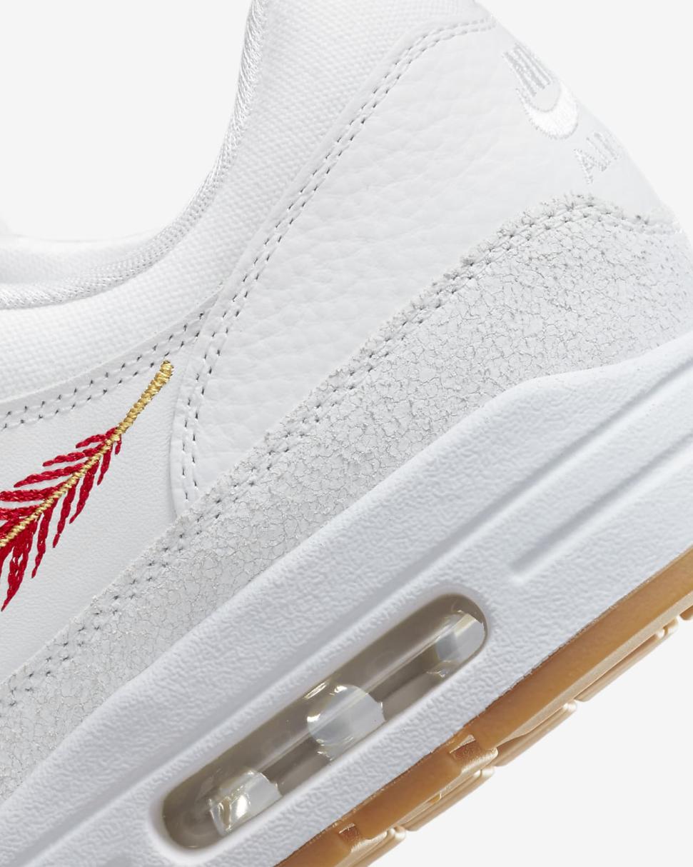 Nike Air Max 1 Premium White/University Red | Mens Nike Lifestyle