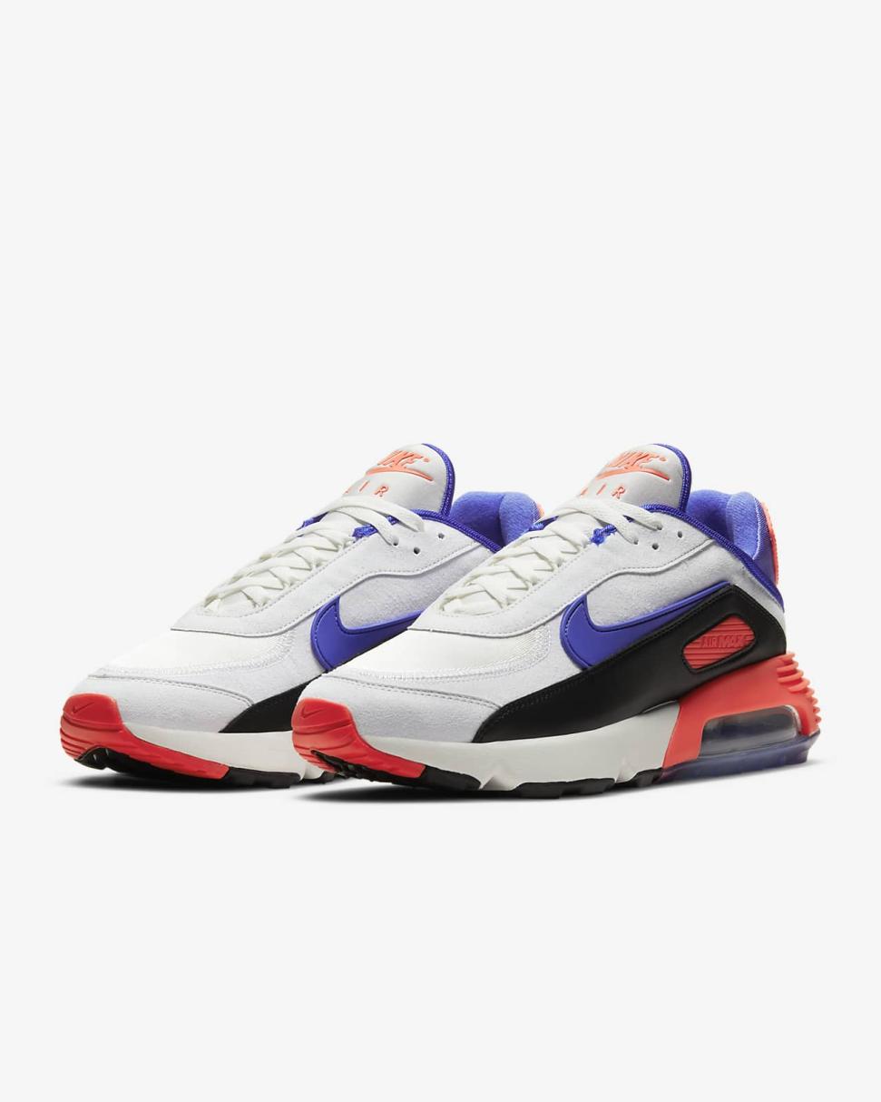 Nike Air Max 2090 EOI Summit White/Black/Bright Crimson/Racer Blue | Mens Nike Lifestyle