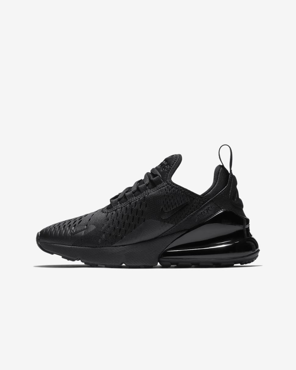 Nike Air Max 270 Black/Black | Kids Nike Tween Collection