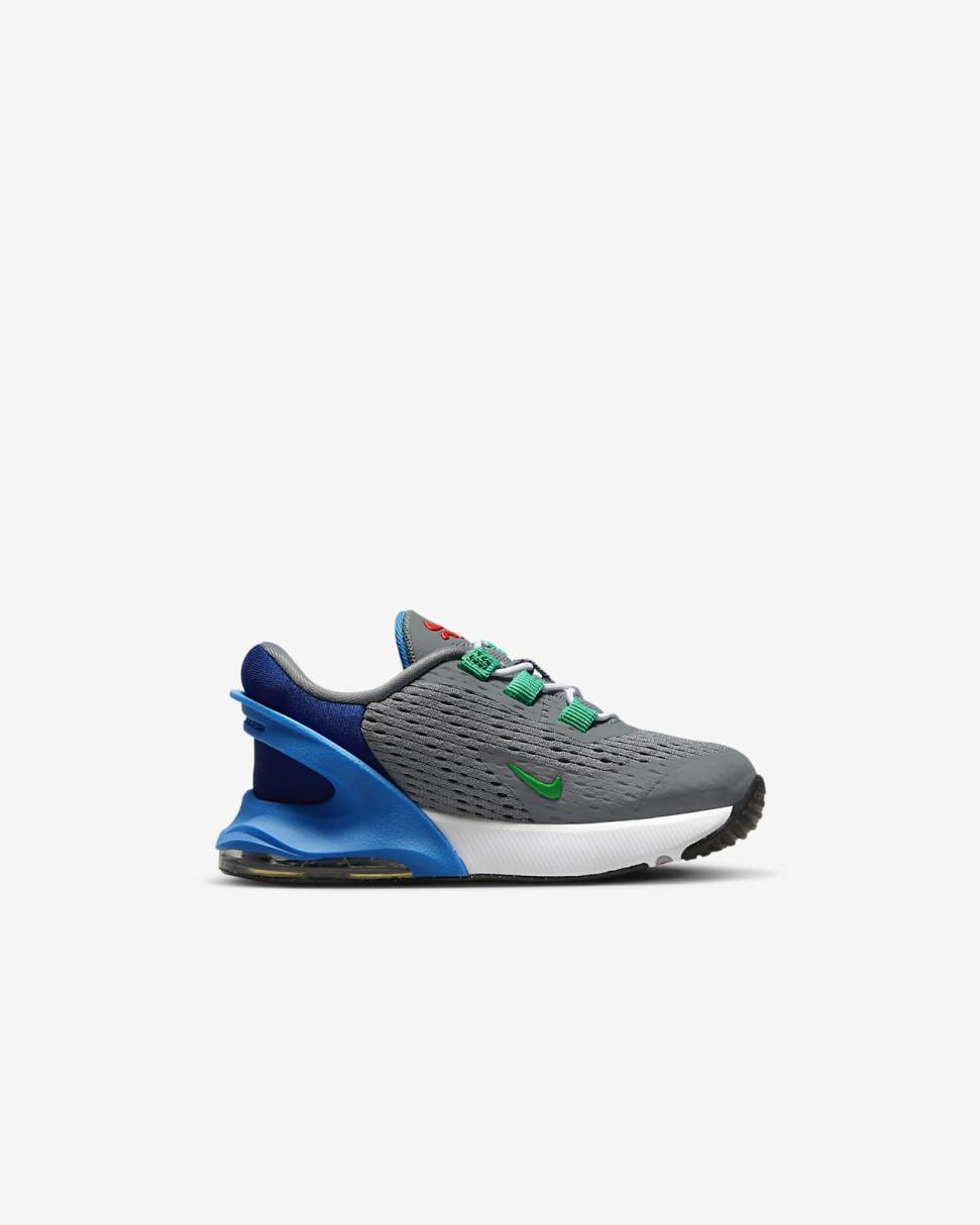 Nike Air Max 270 GO Cool Grey/Photo Blue/Deep Royal Blue/White | Kids Nike First Day Kicks