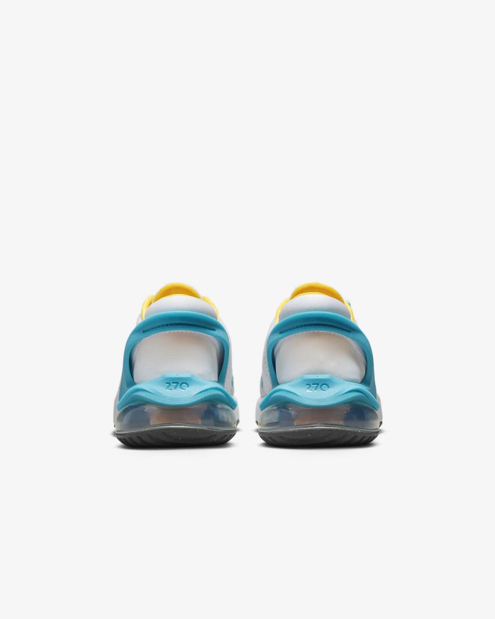 Nike Air Max 270 GO Summit White/Blue Lightning/Diffused Blue/Laser Orange | Kids Nike First Day Kicks