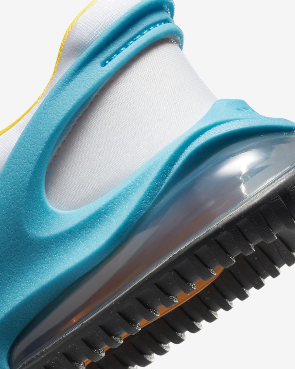 Nike Air Max 270 GO Summit White/Blue Lightning/Diffused Blue/Laser Orange | Kids Nike First Day Kicks