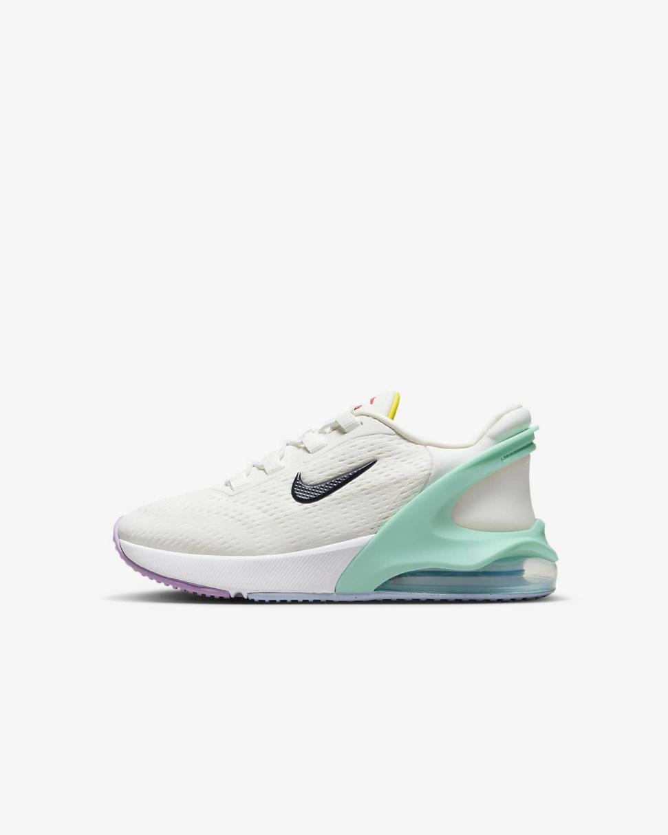 Nike Air Max 270 GO Summit White/Emerald Rise/Cobalt Bliss/Obsidian | Kids Nike Playful Pinks & Purples