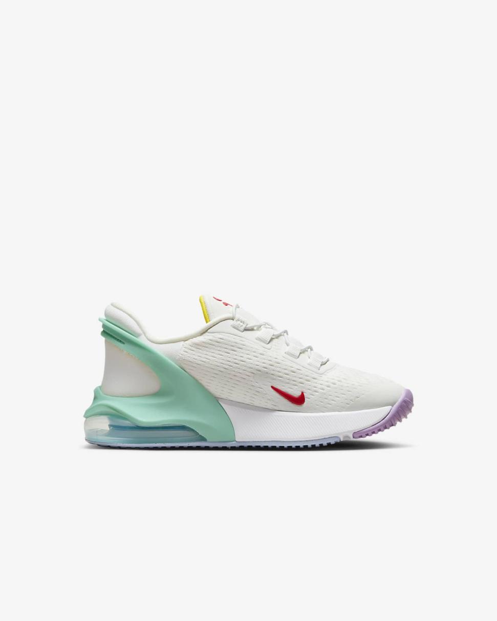 Nike Air Max 270 GO Summit White/Emerald Rise/Cobalt Bliss/Obsidian | Kids Nike Playful Pinks & Purples