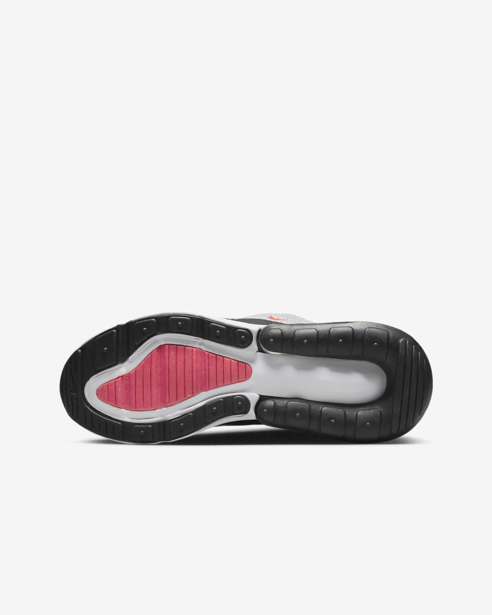 Nike Air Max 270 Grey Fog/Black/White/Siren Red | Kids Nike Air Max