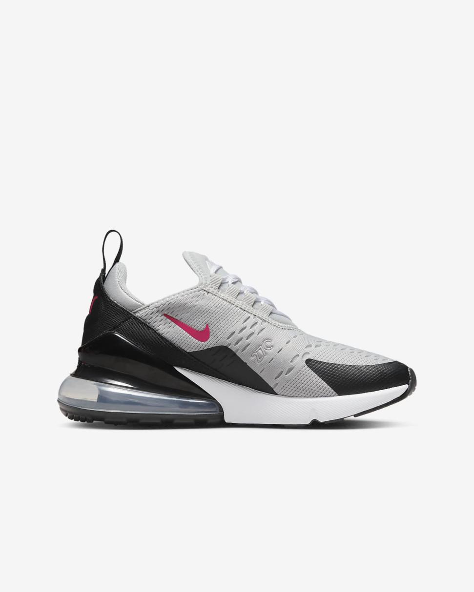 Nike Air Max 270 Grey Fog/Black/White/Siren Red | Kids Nike Air Max
