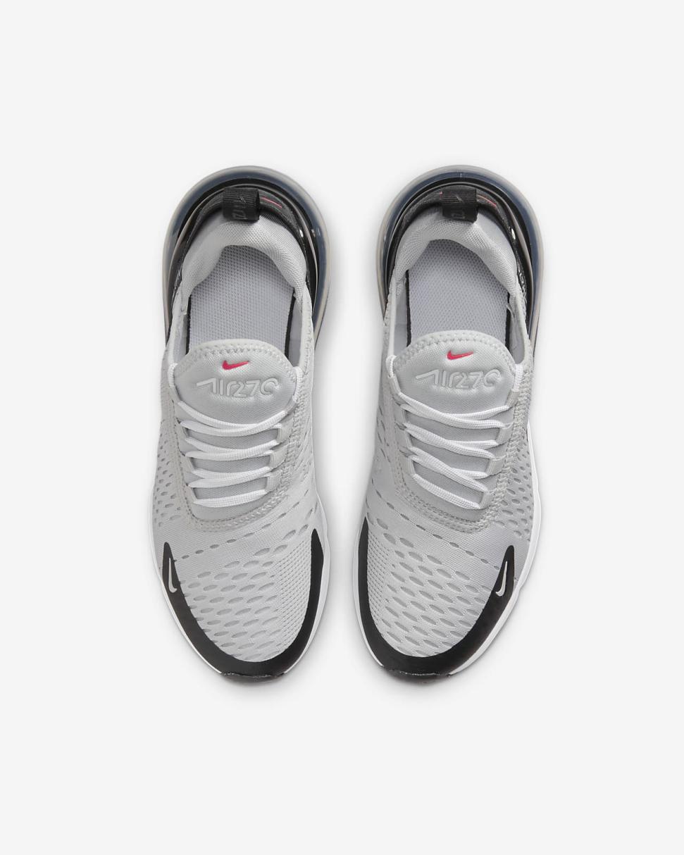 Nike Air Max 270 Grey Fog/Black/White/Siren Red | Kids Nike Air Max