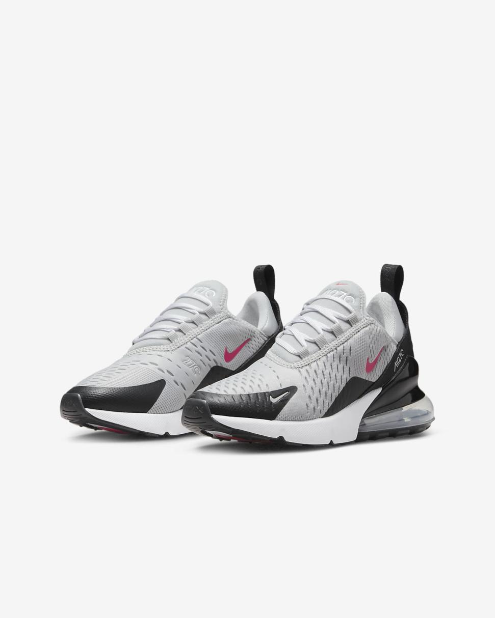 Nike Air Max 270 Grey Fog/Black/White/Siren Red | Kids Nike Air Max