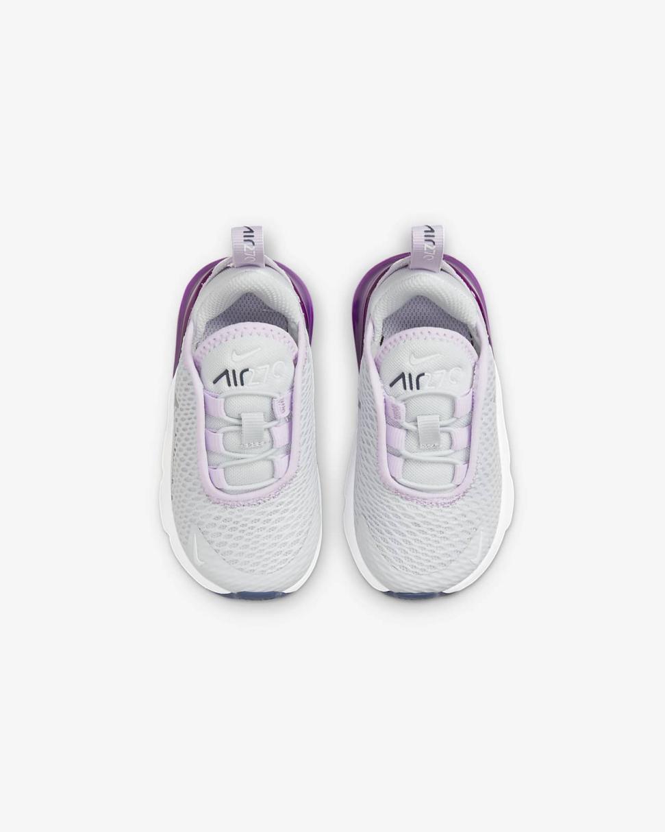 Nike Air Max 270 Pure Platinum/Violet Frost/Midnight Navy/Metallic Silver | Kids Nike Air Max