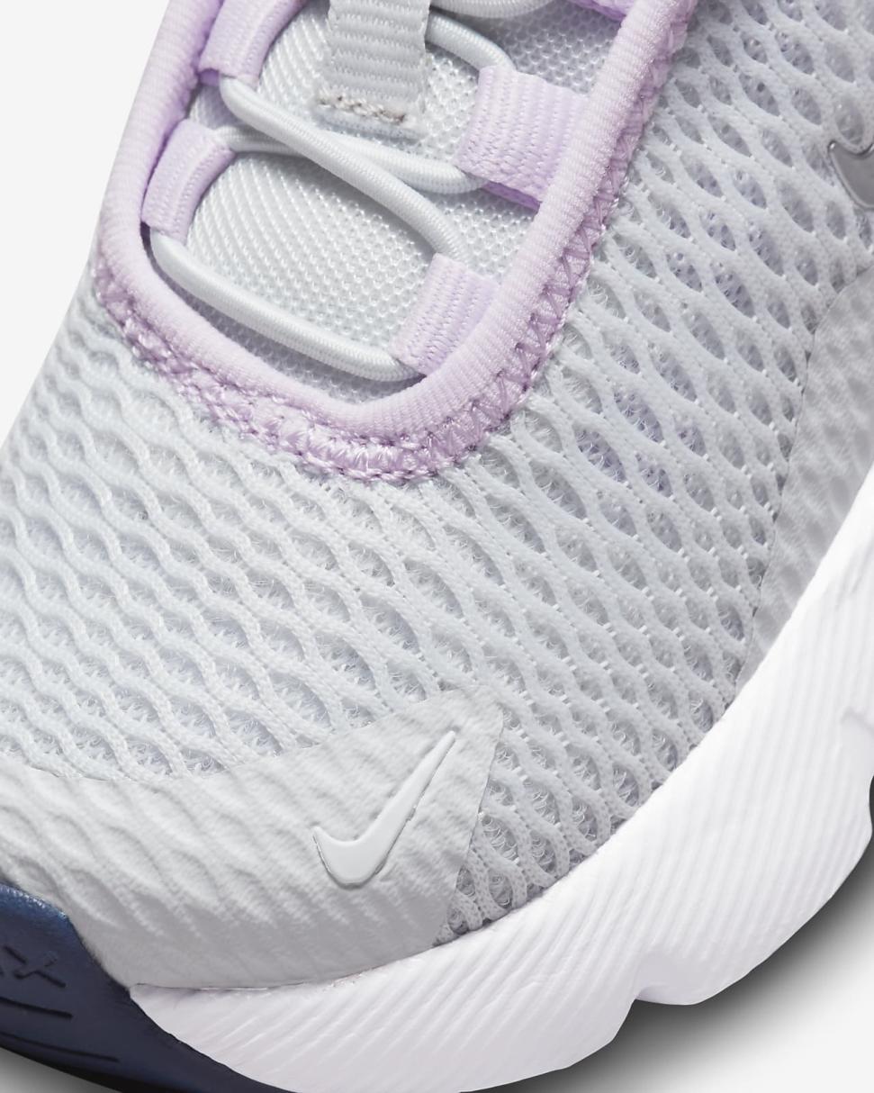 Nike Air Max 270 Pure Platinum/Violet Frost/Midnight Navy/Metallic Silver | Kids Nike Air Max