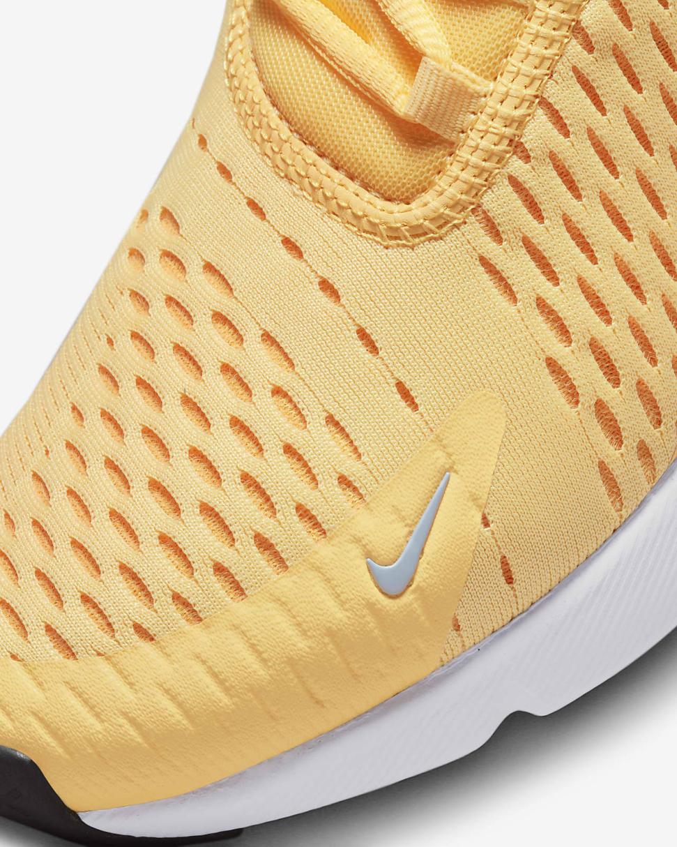 Nike Air Max 270 Topaz Gold/Laser Orange/Cobalt Bliss/White | Womens Nike First Day Kicks