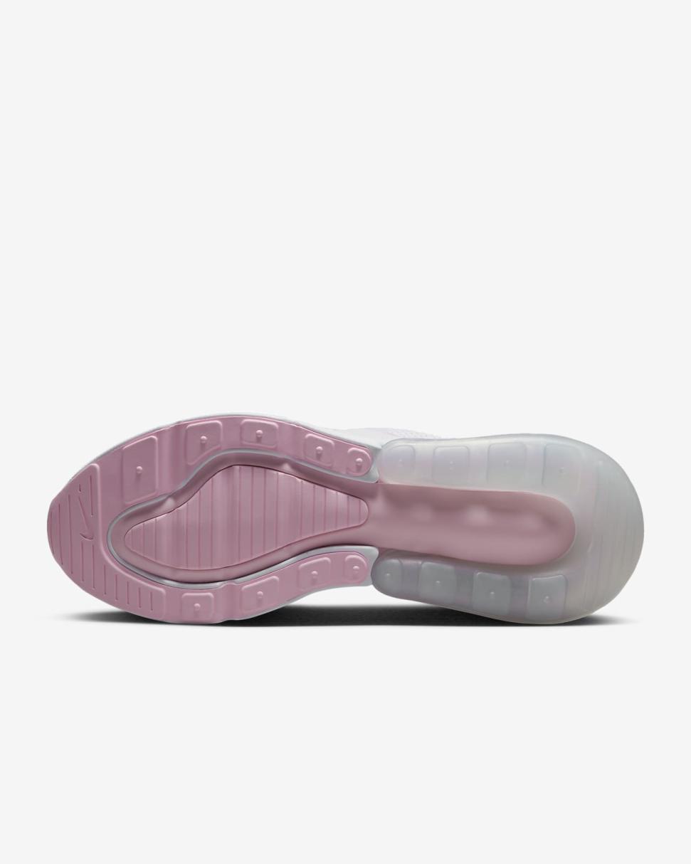 Nike Air Max 270 White/Pearl Pink/Football Grey/Medium Soft Pink | Womens Nike First Day Kicks