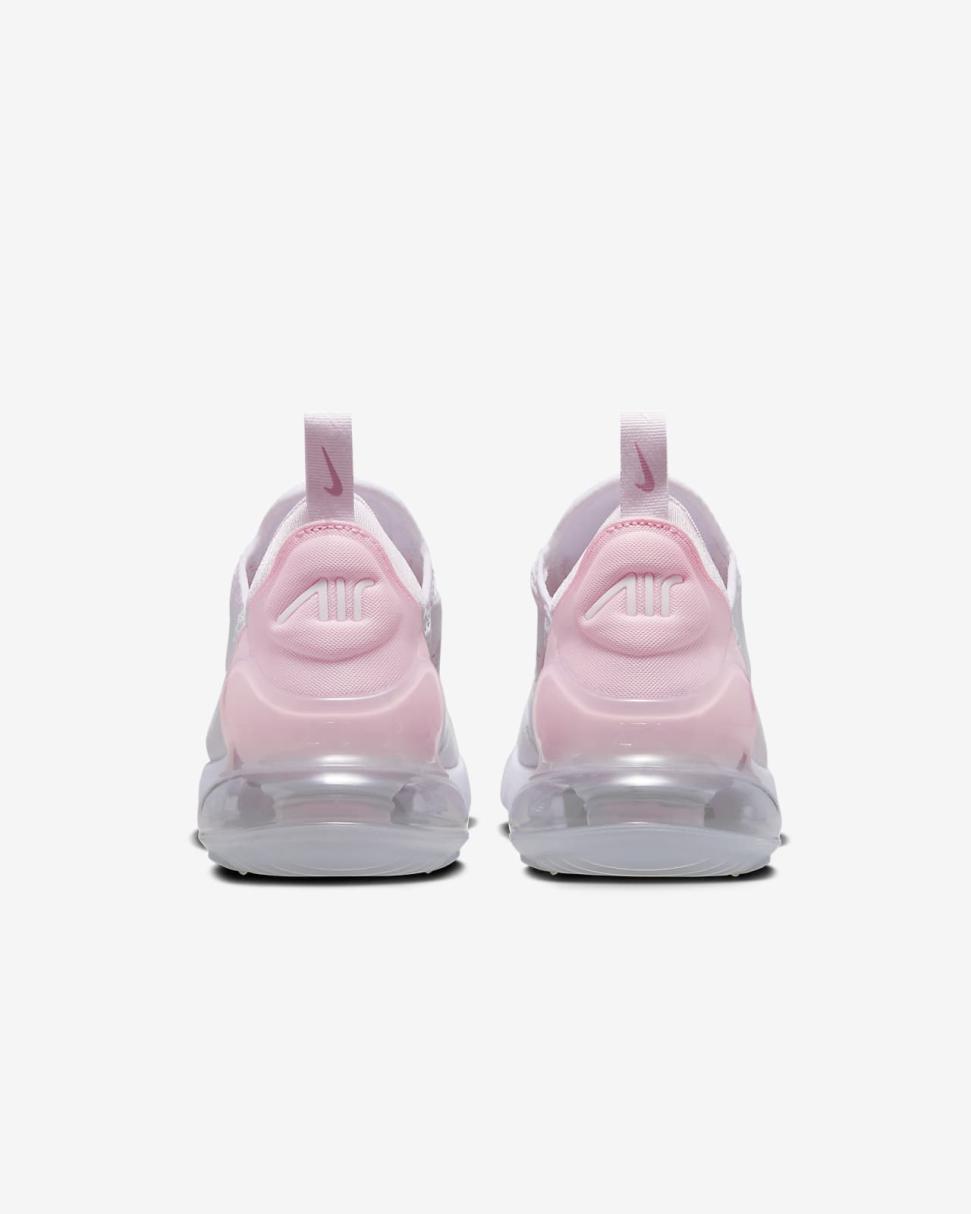 Nike Air Max 270 White/Pearl Pink/Football Grey/Medium Soft Pink | Womens Nike First Day Kicks