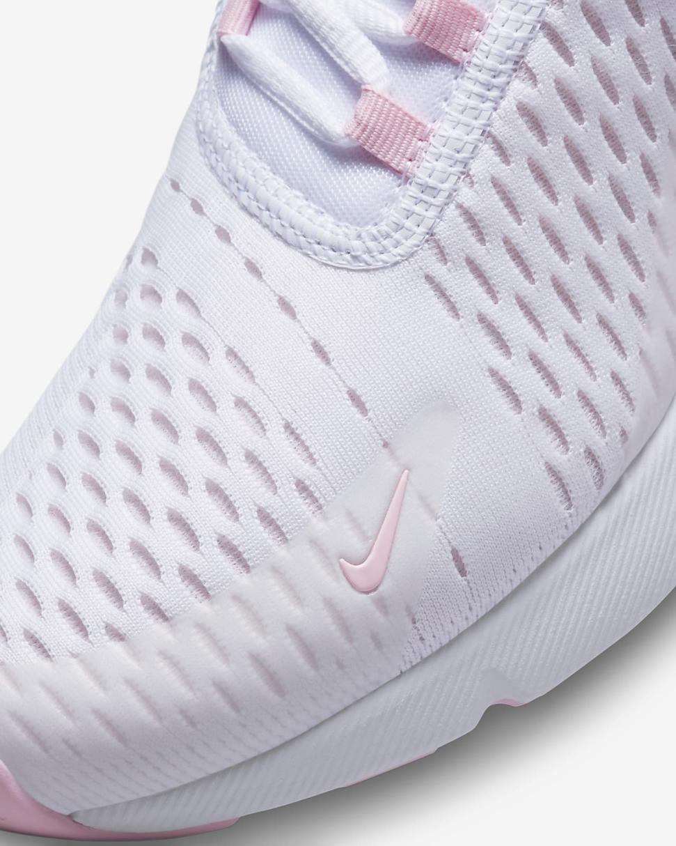 Nike Air Max 270 White/Pearl Pink/Football Grey/Medium Soft Pink | Womens Nike First Day Kicks