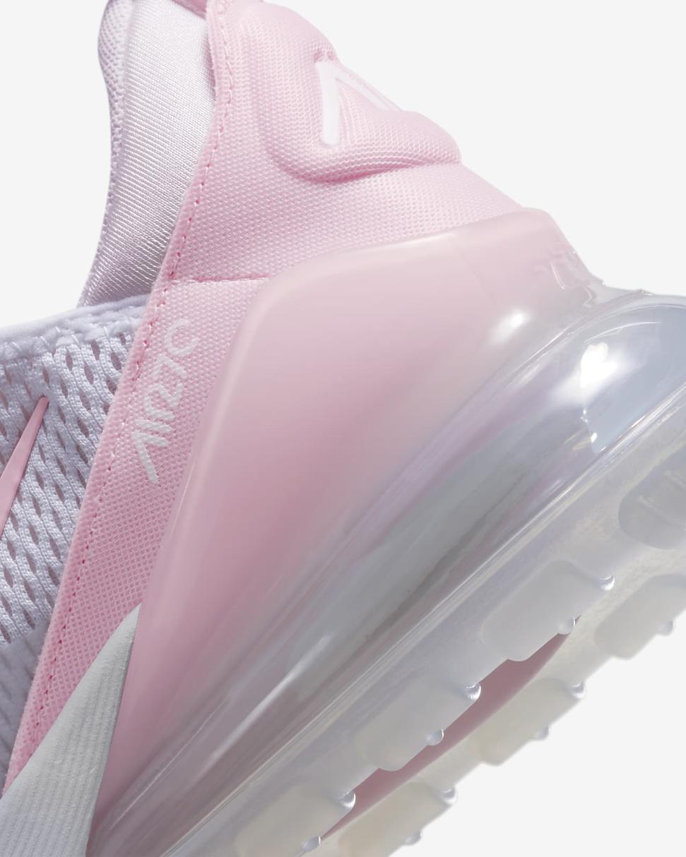 Nike Air Max 270 White/Pearl Pink/Football Grey/Medium Soft Pink | Womens Nike First Day Kicks
