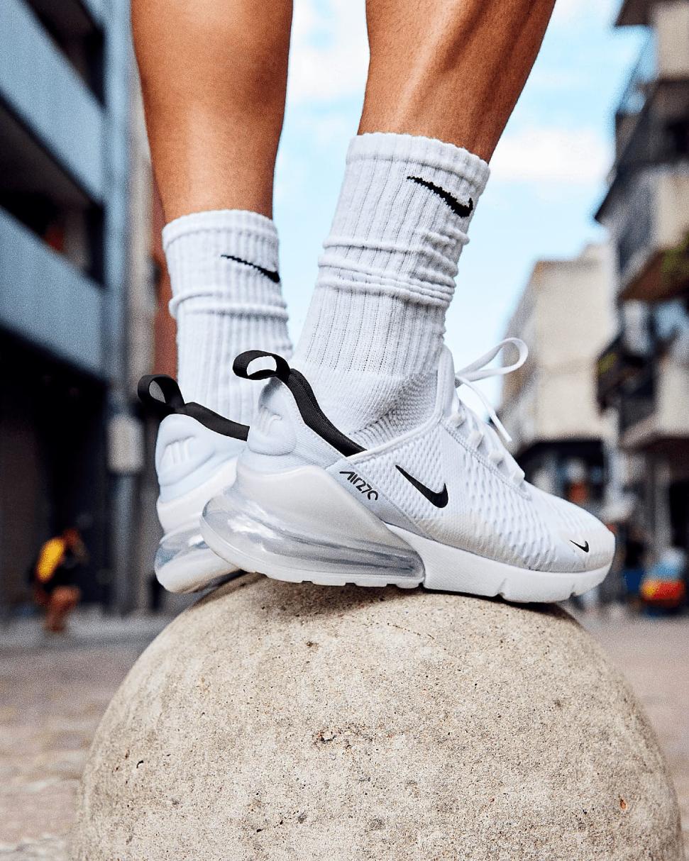 Nike Air Max 270 White/White/Black | Mens Nike First Day Kicks