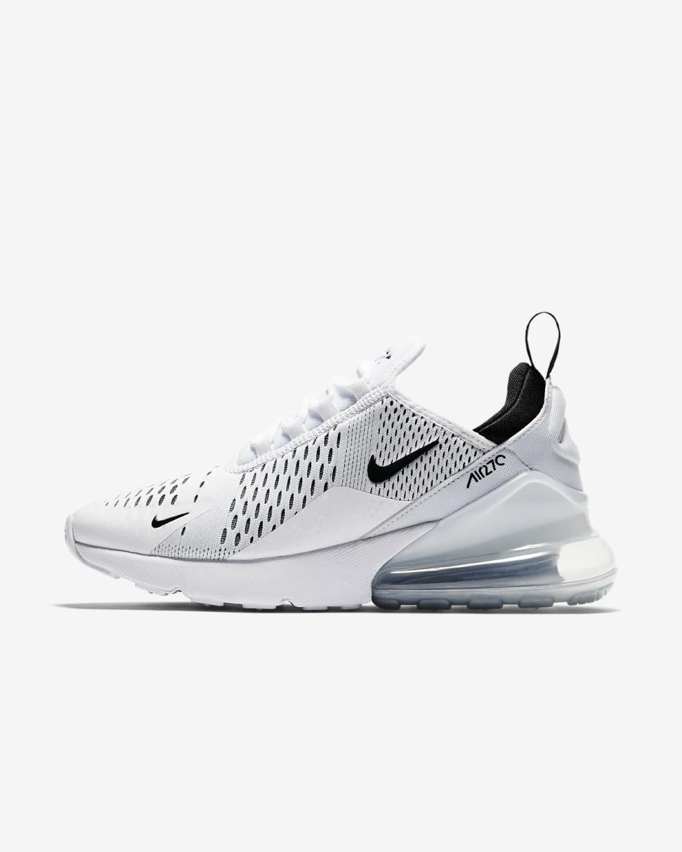 Nike Air Max 270 White/White/Black | Womens Nike First Day Kicks