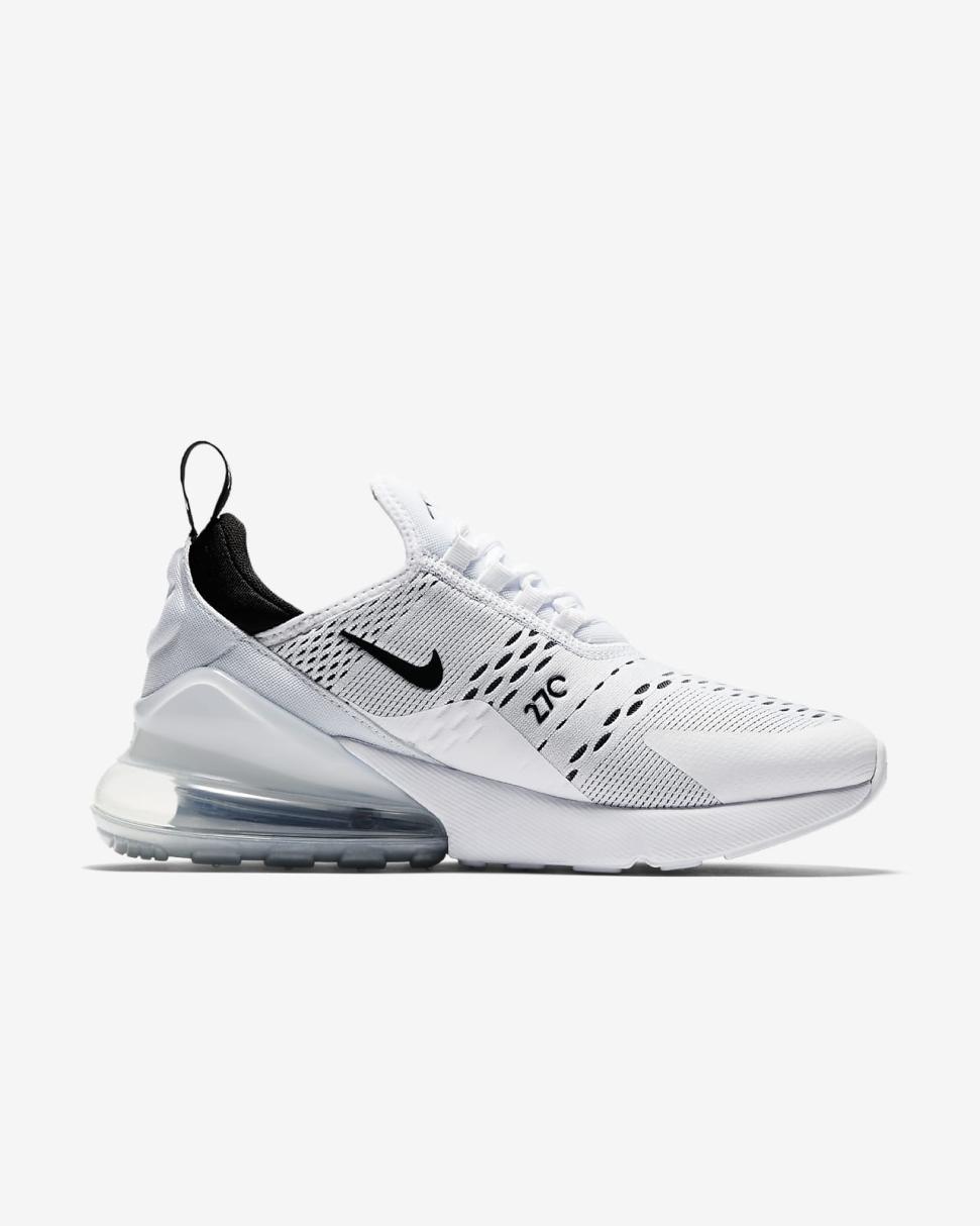 Nike Air Max 270 White/White/Black | Womens Nike First Day Kicks