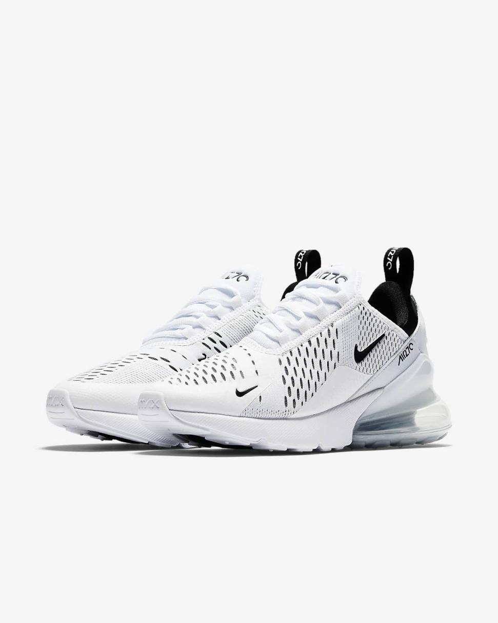 Nike Air Max 270 White/White/Black | Womens Nike First Day Kicks