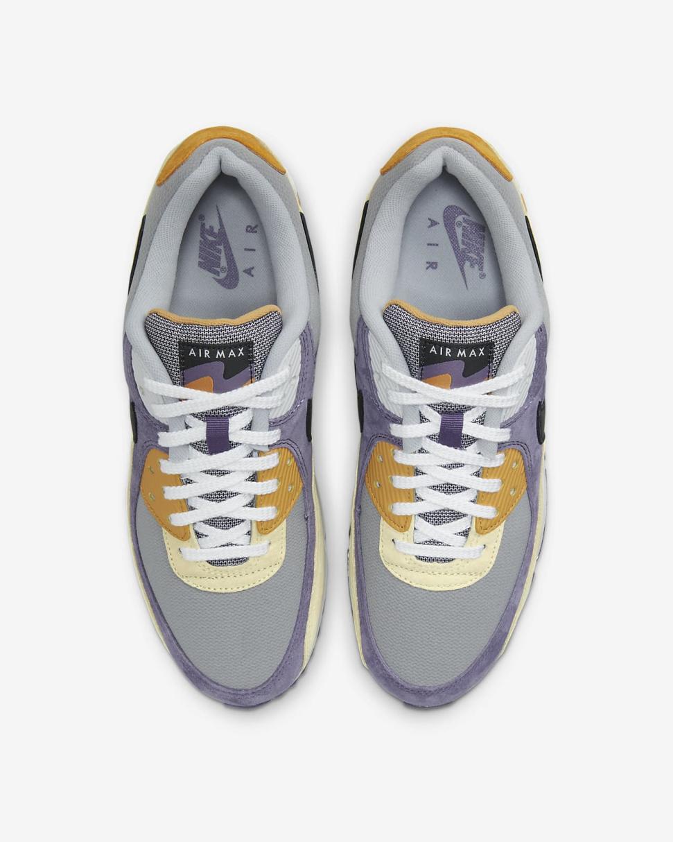 Nike Air Max 90 Court Purple/Lemon Drop/Wolf Grey/Black | Mens Nike Lifestyle