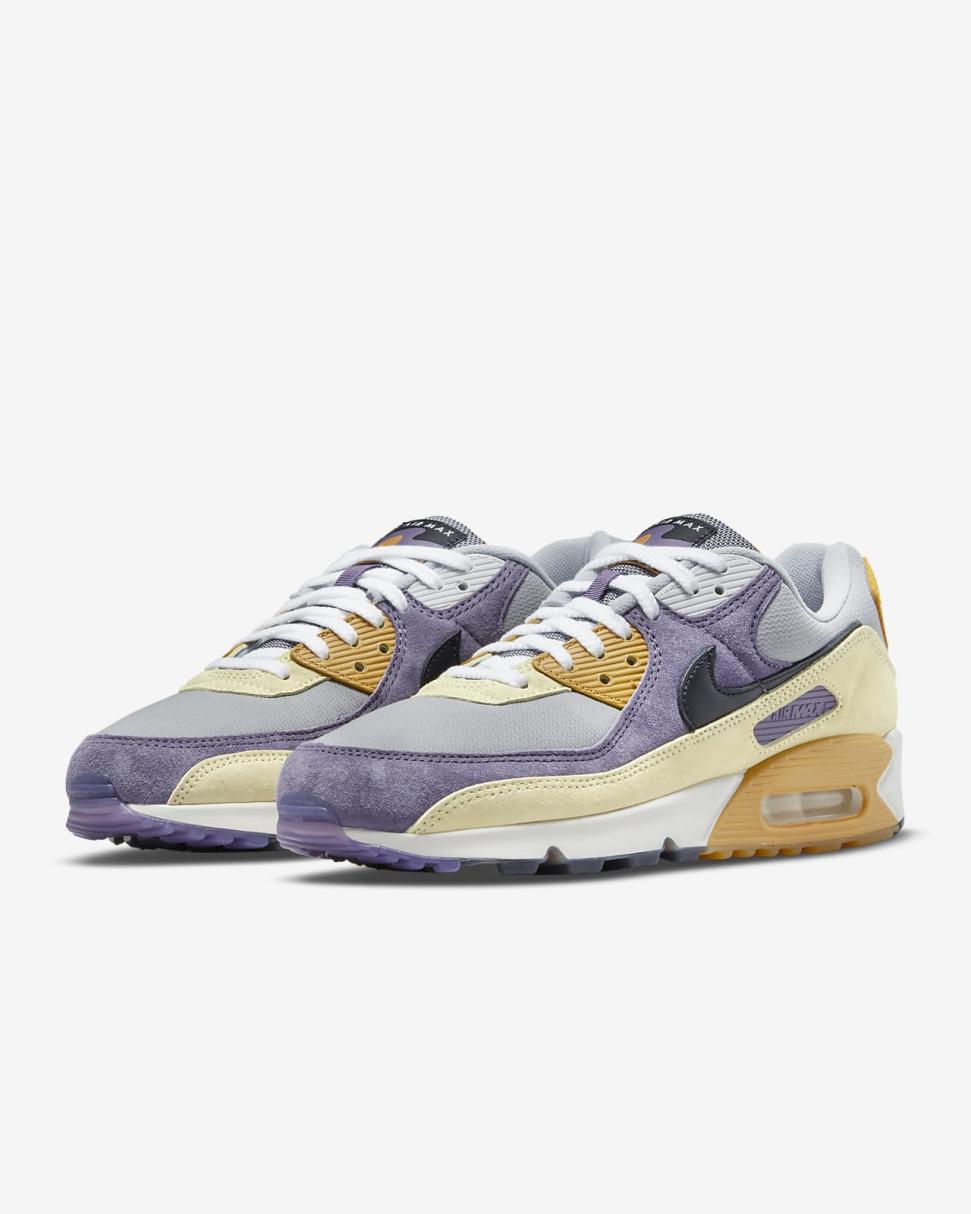 Nike Air Max 90 Court Purple/Lemon Drop/Wolf Grey/Black | Mens Nike Lifestyle