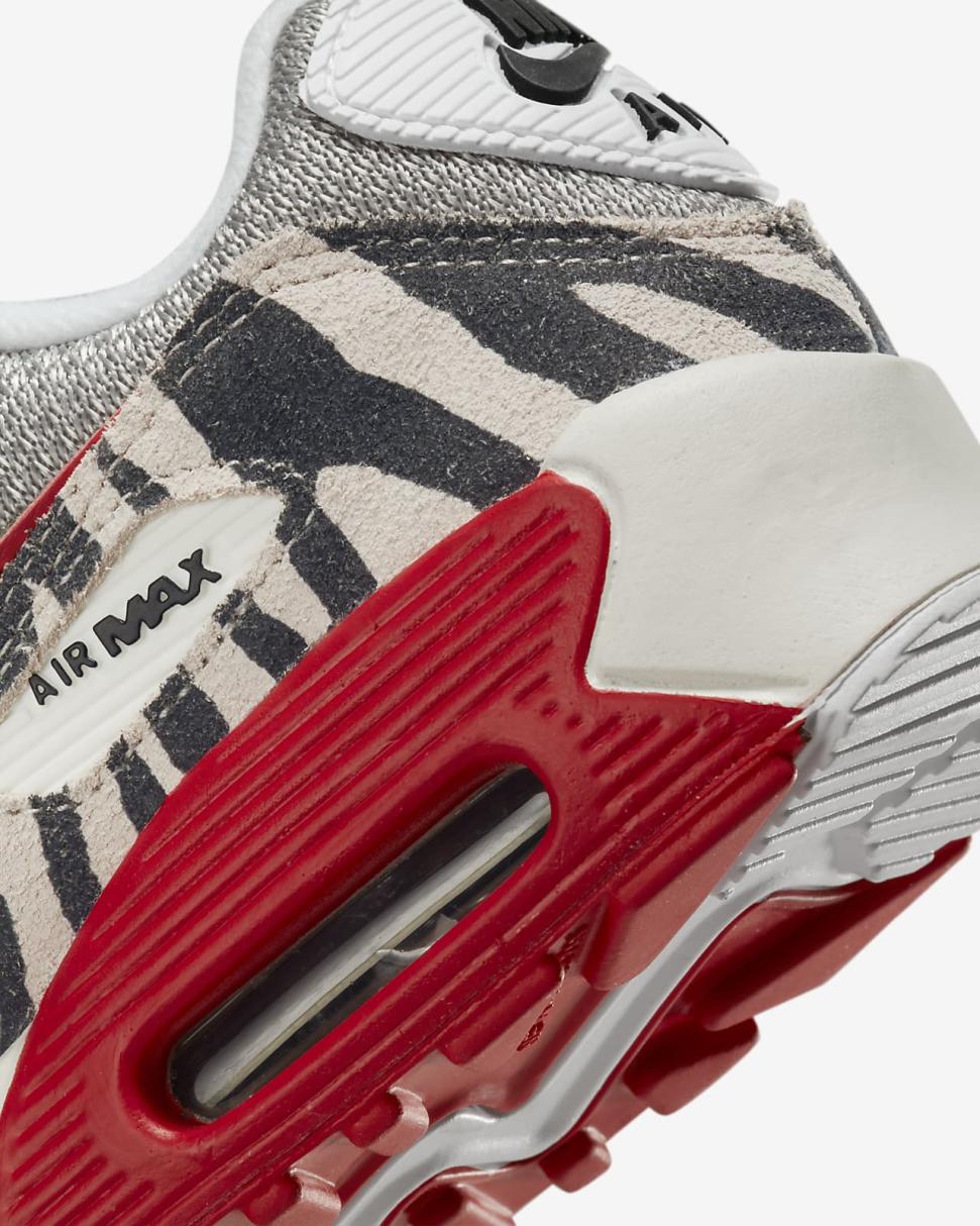 Nike Air Max 90 Light Iron Ore/Summit White/Black/University Red | Kids Nike Air Max