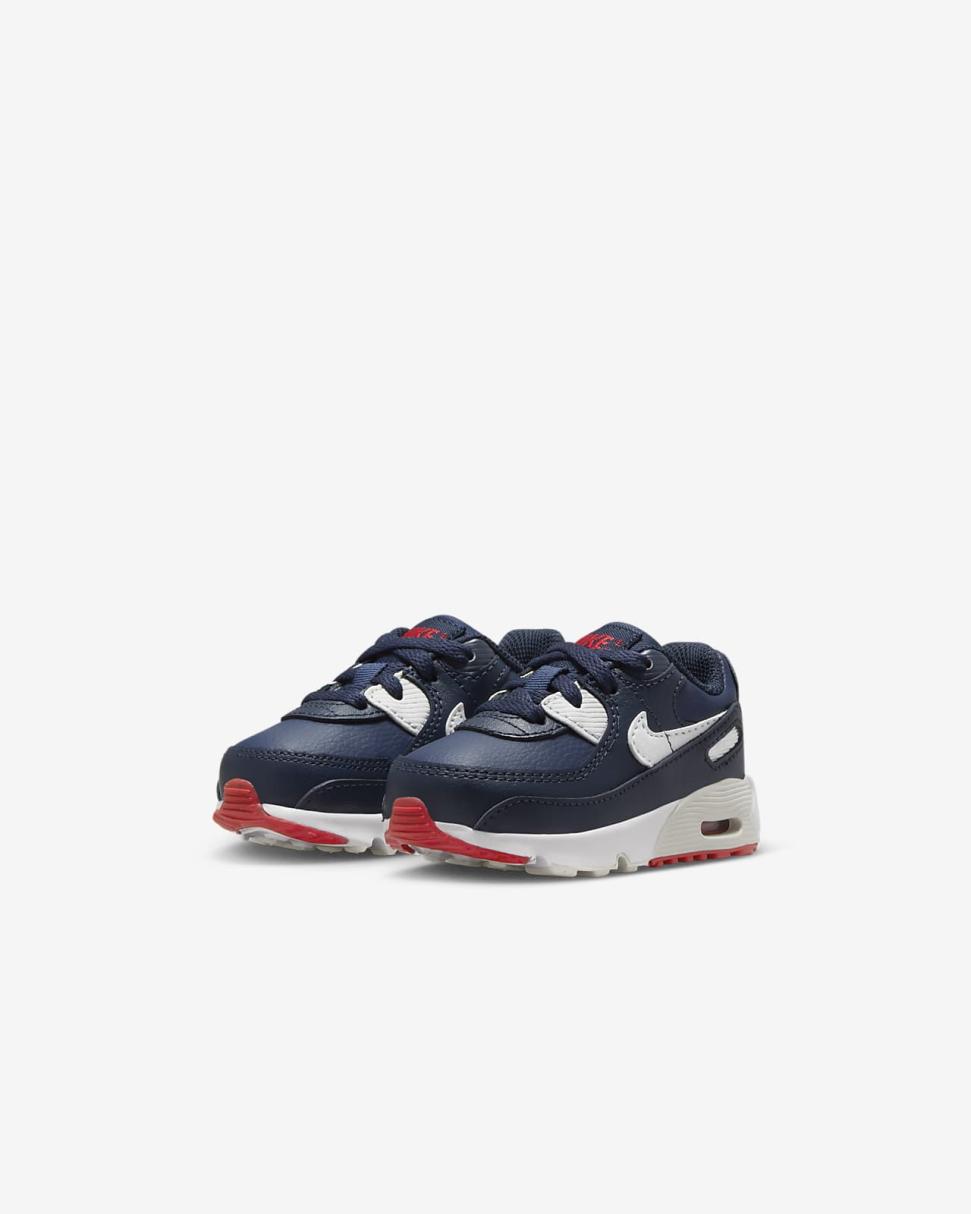 Nike Air Max 90 LTR Obsidian/Midnight Navy/Track Red/White | Kids Nike Air Max