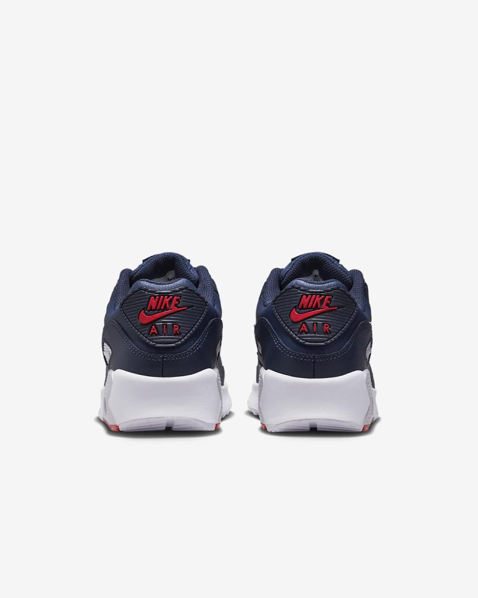 Nike Air Max 90 LTR Obsidian/Midnight Navy/Track Red/White | Kids Nike First Day Kicks