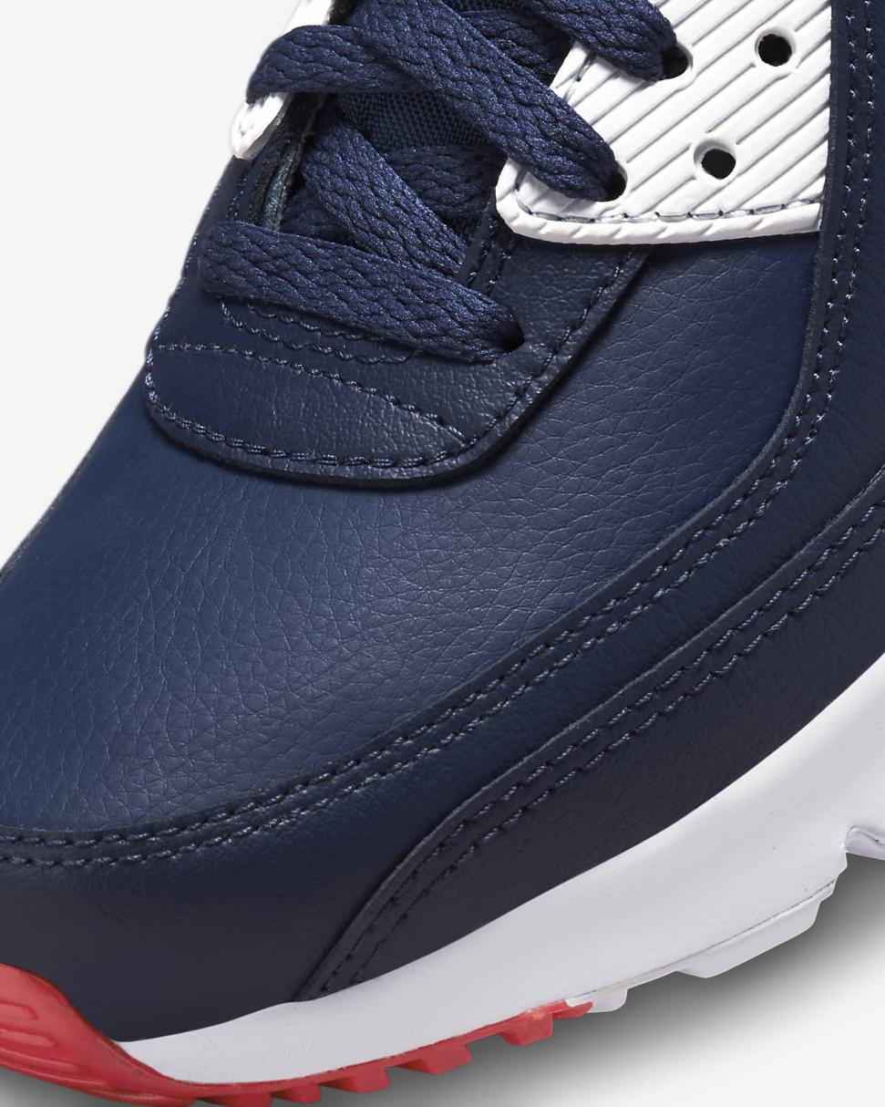 Nike Air Max 90 LTR Obsidian/Midnight Navy/Track Red/White | Kids Nike First Day Kicks