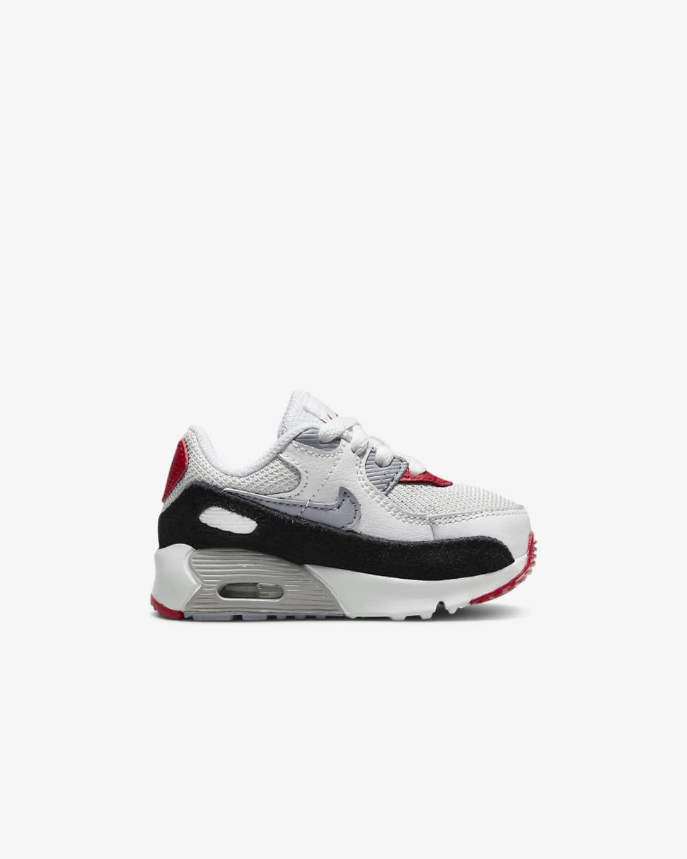 Nike Air Max 90 LTR Photon Dust/Varsity Red/White/Particle Grey | Kids Nike Air Max