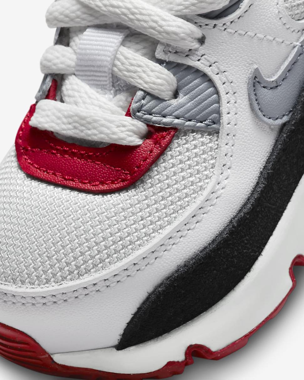 Nike Air Max 90 LTR Photon Dust/Varsity Red/White/Particle Grey | Kids Nike Air Max