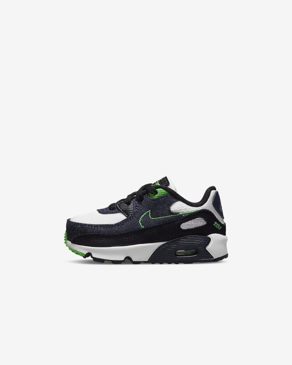 Nike Air Max 90 LTR SE Black/Scream Green/Summit White/Obsidian | Kids Nike Air Max