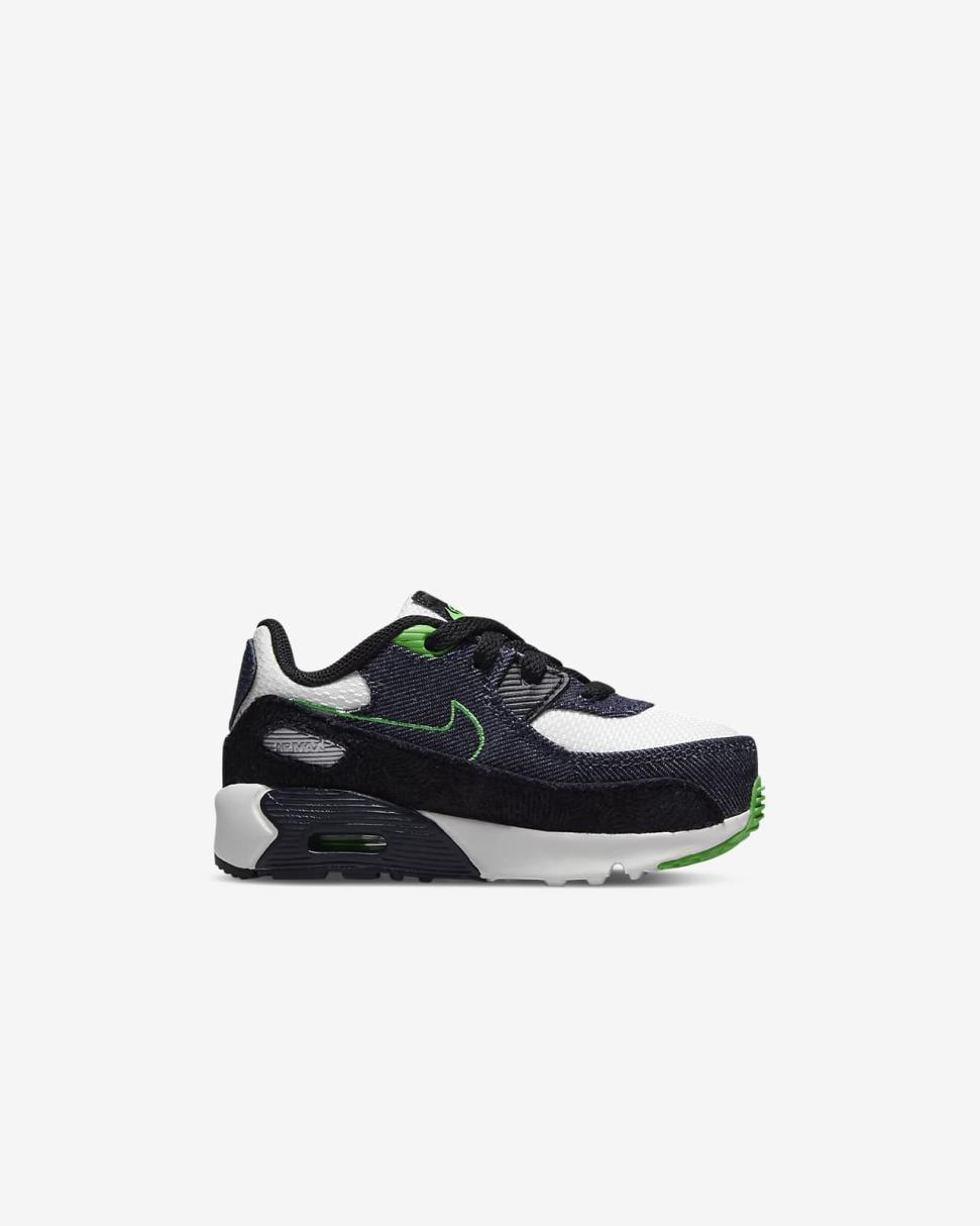 Nike Air Max 90 LTR SE Black/Scream Green/Summit White/Obsidian | Kids Nike Air Max