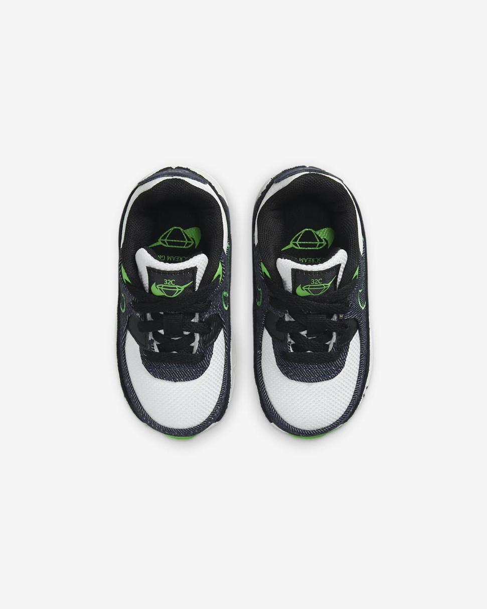 Nike Air Max 90 LTR SE Black/Scream Green/Summit White/Obsidian | Kids Nike Air Max