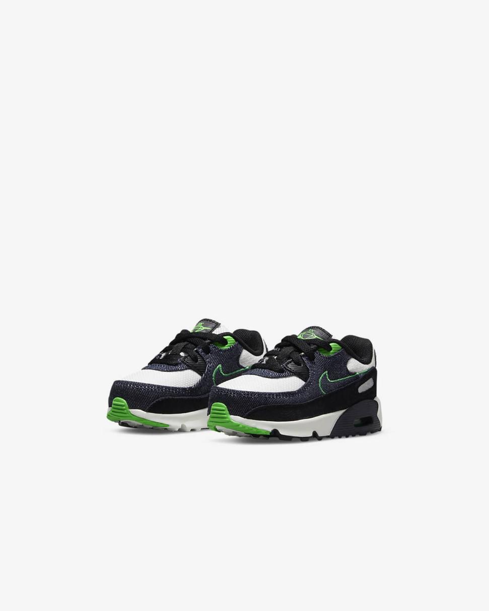 Nike Air Max 90 LTR SE Black/Scream Green/Summit White/Obsidian | Kids Nike Air Max