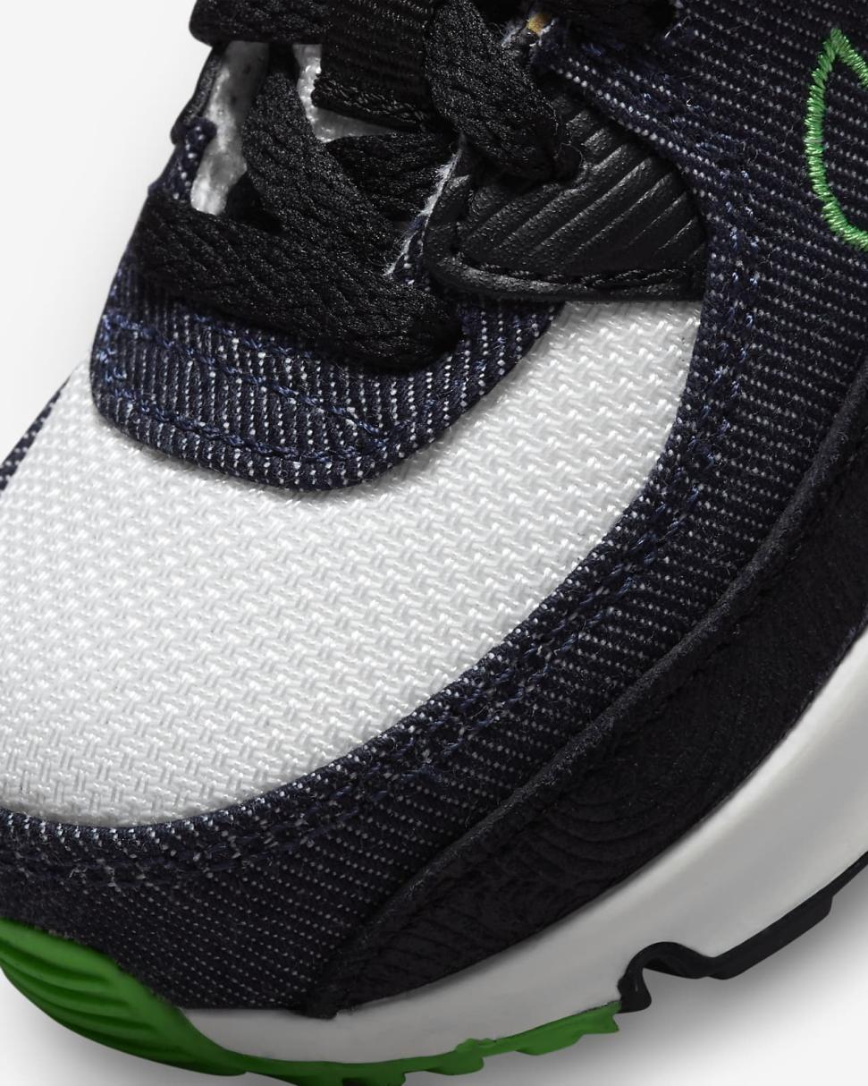 Nike Air Max 90 LTR SE Black/Scream Green/Summit White/Obsidian | Kids Nike Air Max