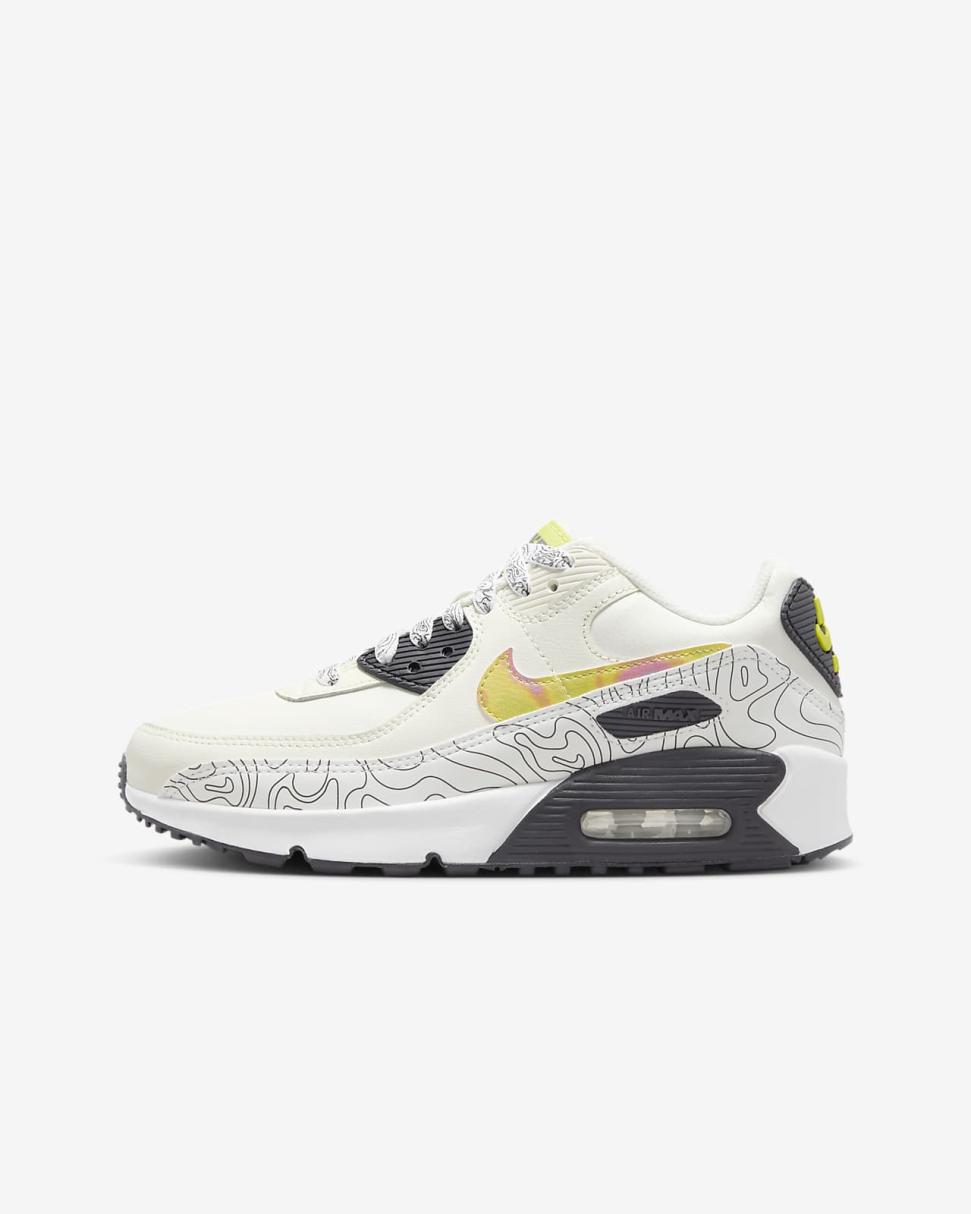 Nike Air Max 90 LTR SE Sail/Gridiron/Bright Cactus/Multi-Color | Kids Nike Air Max