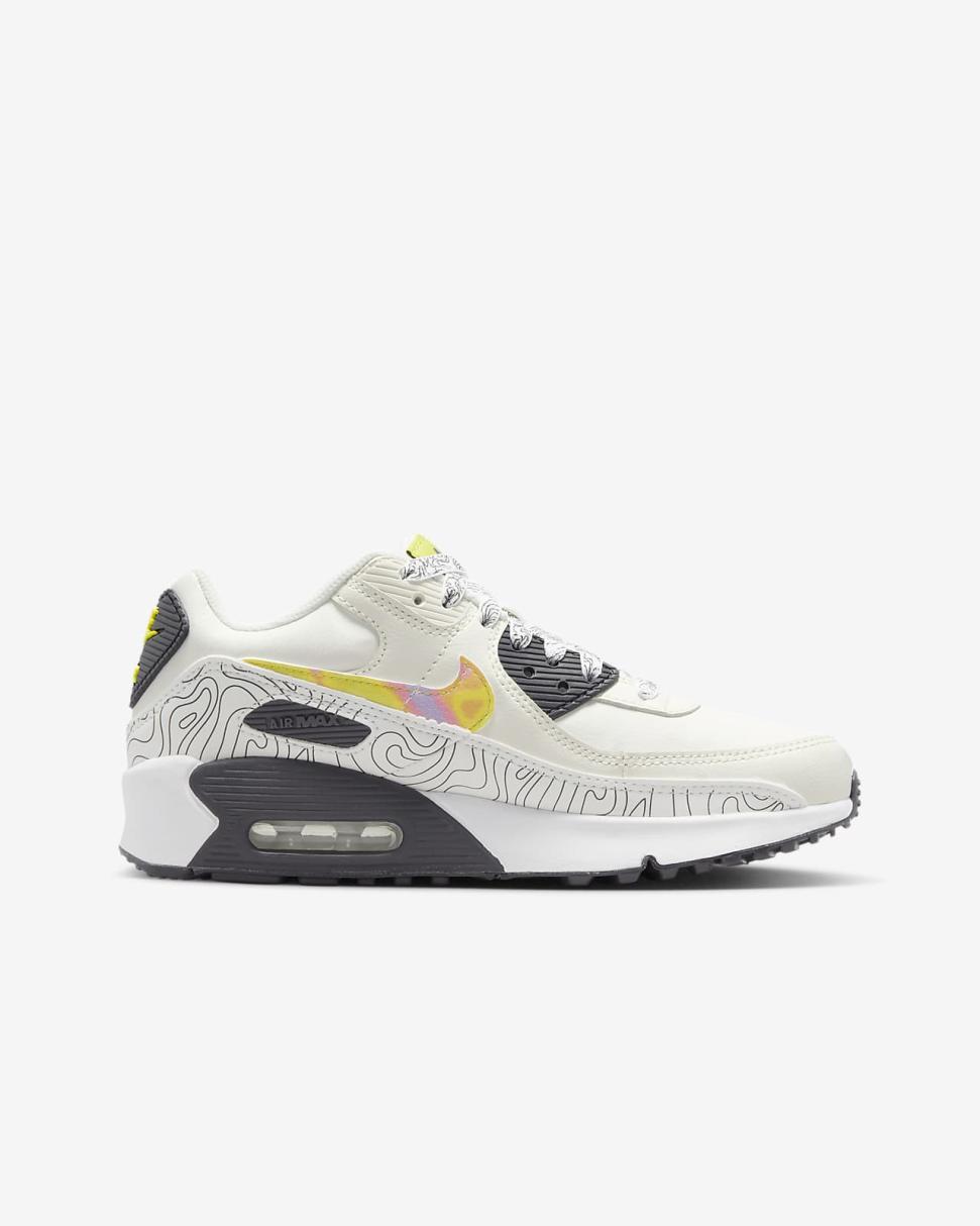 Nike Air Max 90 LTR SE Sail/Gridiron/Bright Cactus/Multi-Color | Kids Nike Air Max