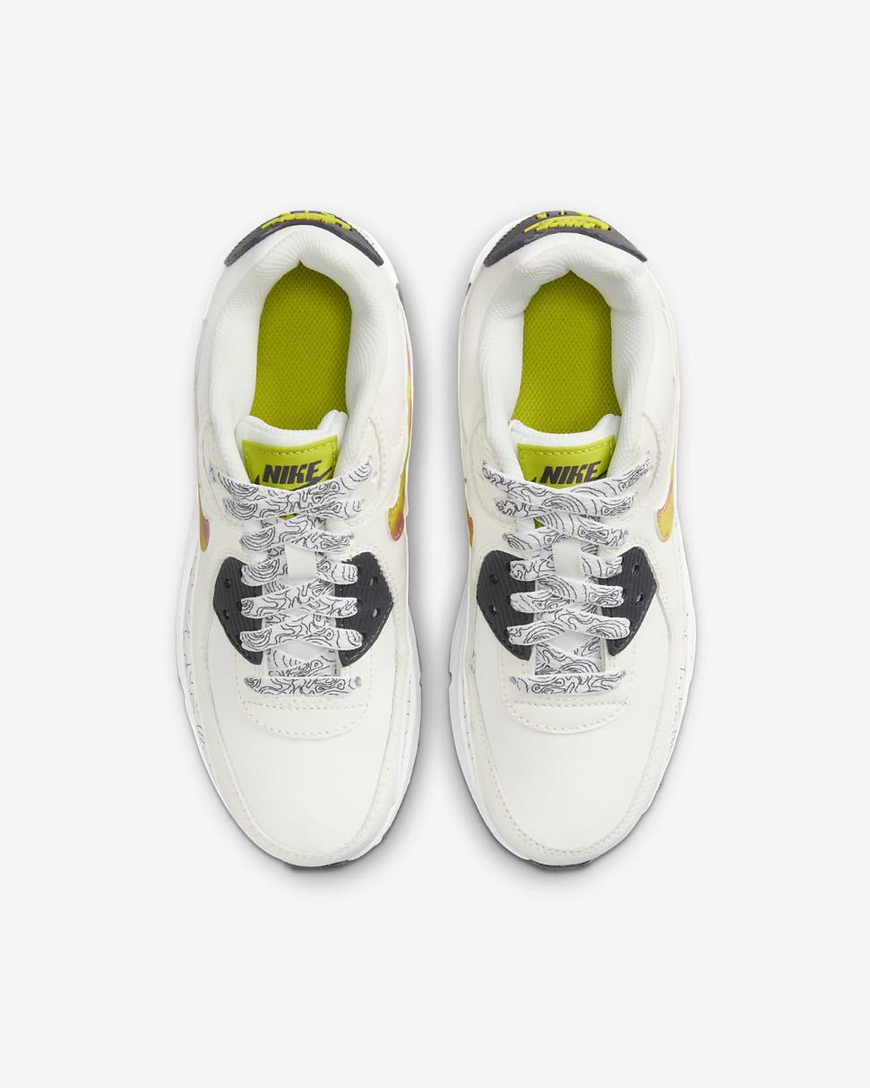 Nike Air Max 90 LTR SE Sail/Gridiron/Bright Cactus/Multi-Color | Kids Nike Air Max