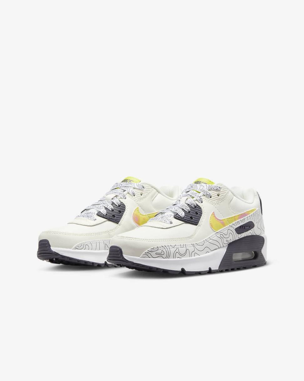 Nike Air Max 90 LTR SE Sail/Gridiron/Bright Cactus/Multi-Color | Kids Nike Air Max