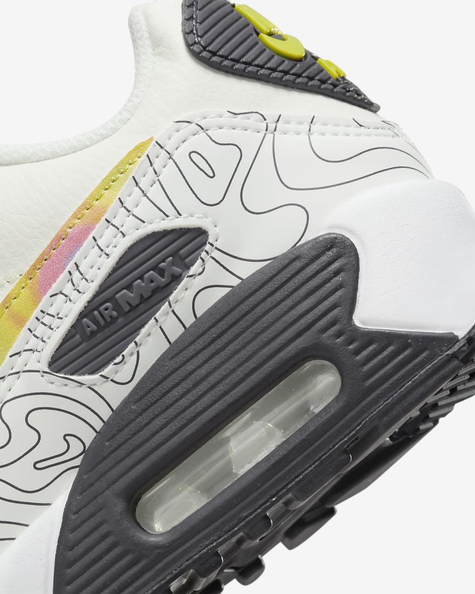 Nike Air Max 90 LTR SE Sail/Gridiron/Bright Cactus/Multi-Color | Kids Nike Air Max