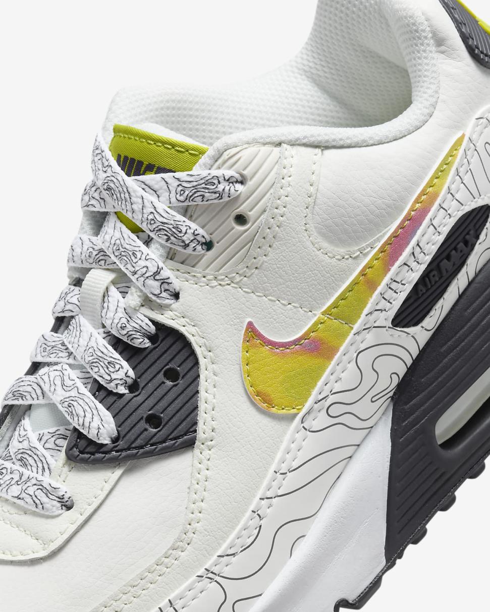 Nike Air Max 90 LTR SE Sail/Gridiron/Bright Cactus/Multi-Color | Kids Nike Air Max