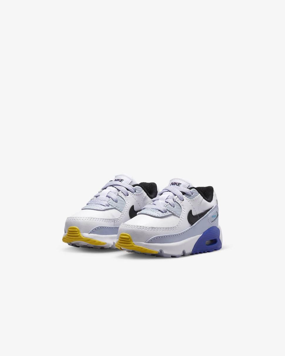 Nike Air Max 90 LTR White/Blue Whisper/Hyper Royal/Black | Kids Nike Air Max