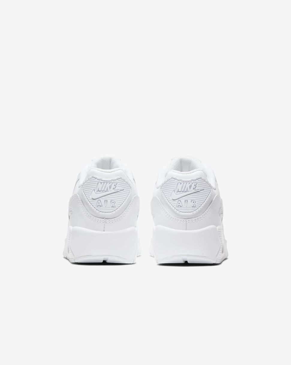 Nike Air Max 90 LTR White/Metallic Silver/White/White | Kids Nike First Day Kicks