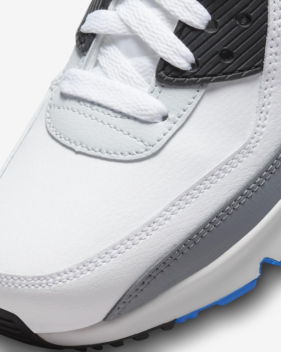 Nike Air Max 90 LTR White/Pure Platinum/Cool Grey/Stadium Green | Kids Nike First Day Kicks