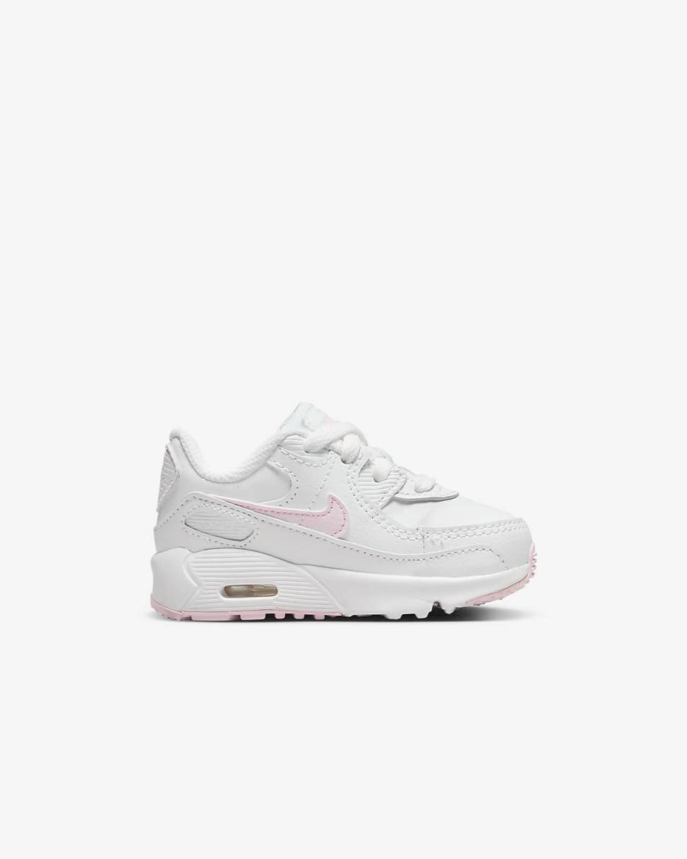 Nike Air Max 90 LTR White/White/White/Pink Foam | Kids Nike Air Max