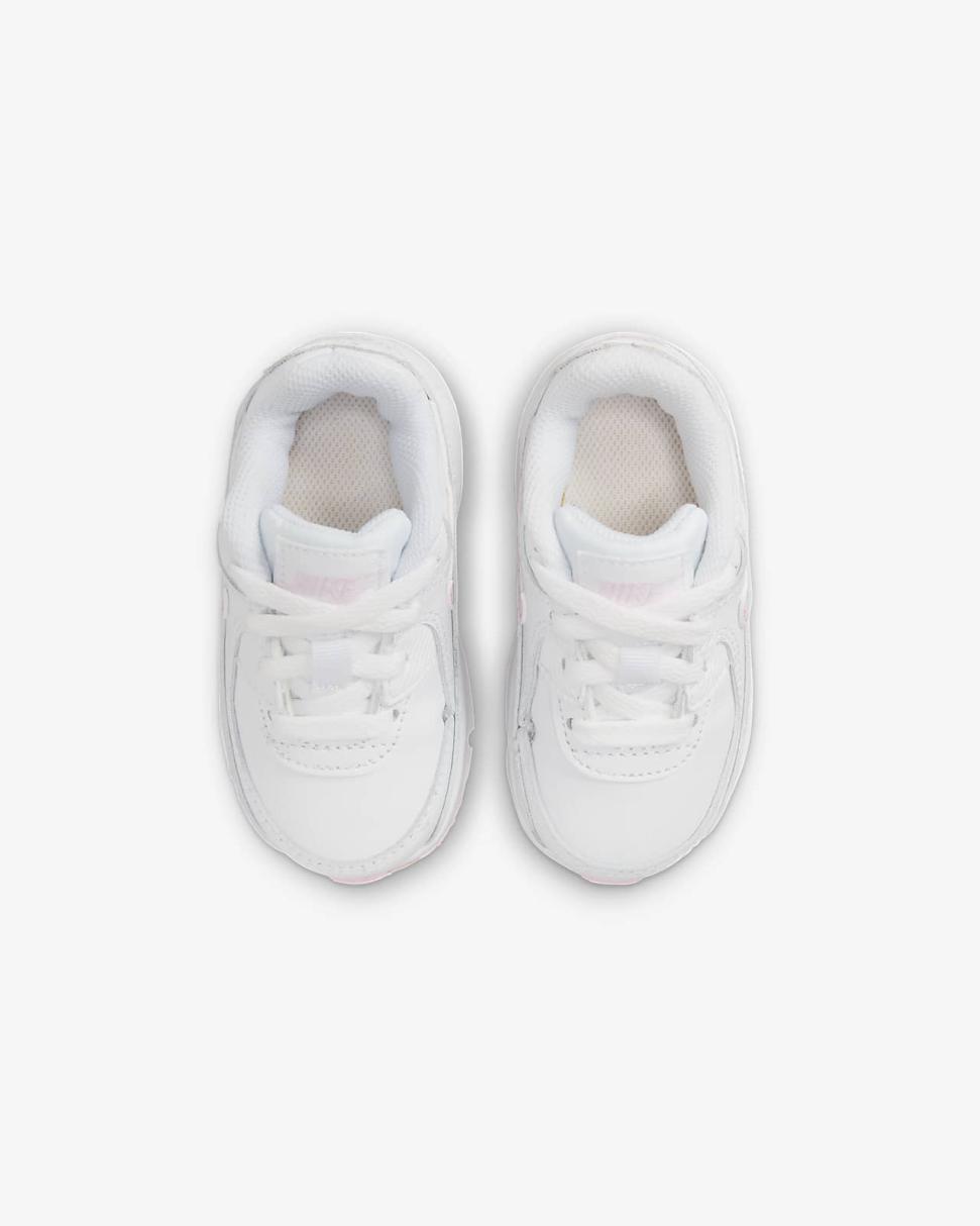 Nike Air Max 90 LTR White/White/White/Pink Foam | Kids Nike Air Max
