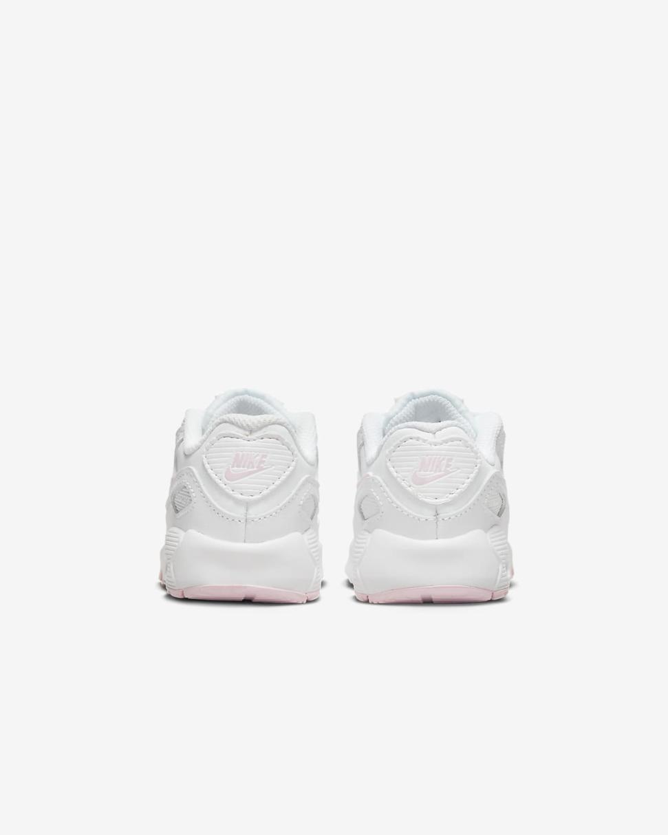 Nike Air Max 90 LTR White/White/White/Pink Foam | Kids Nike Air Max