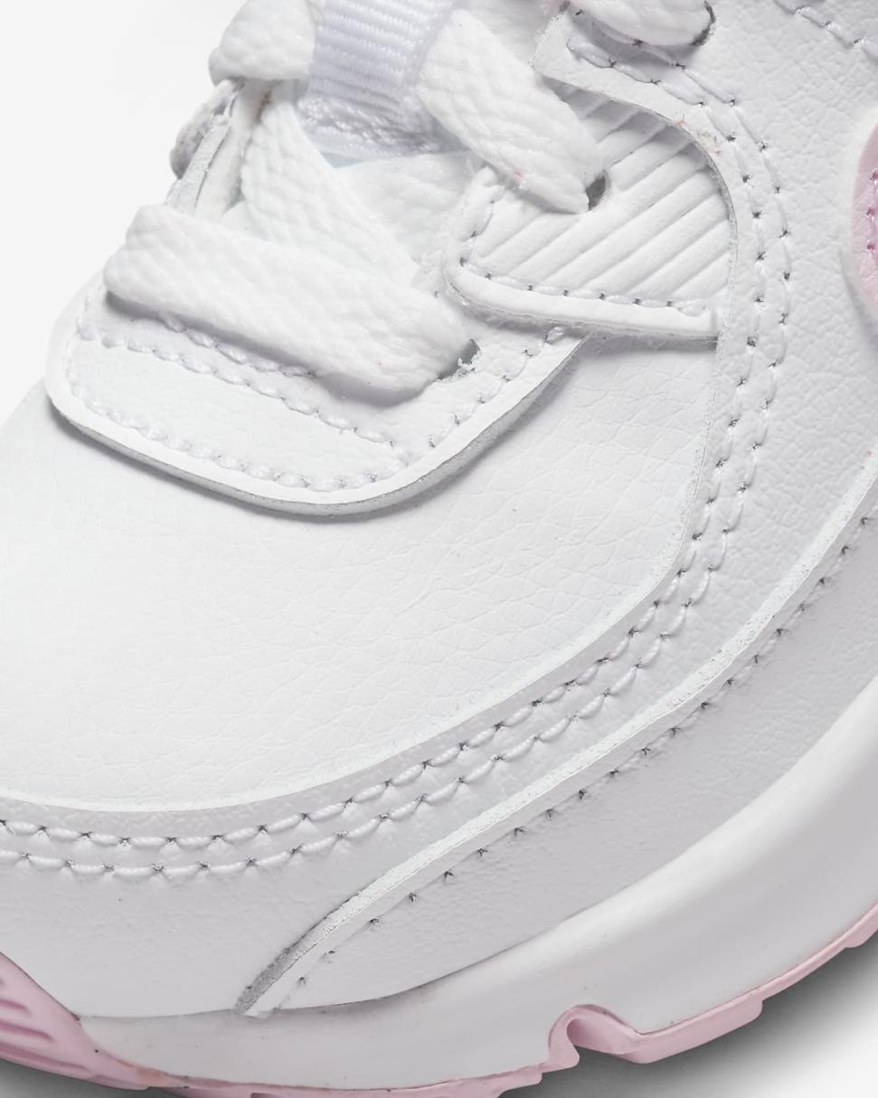 Nike Air Max 90 LTR White/White/White/Pink Foam | Kids Nike Air Max