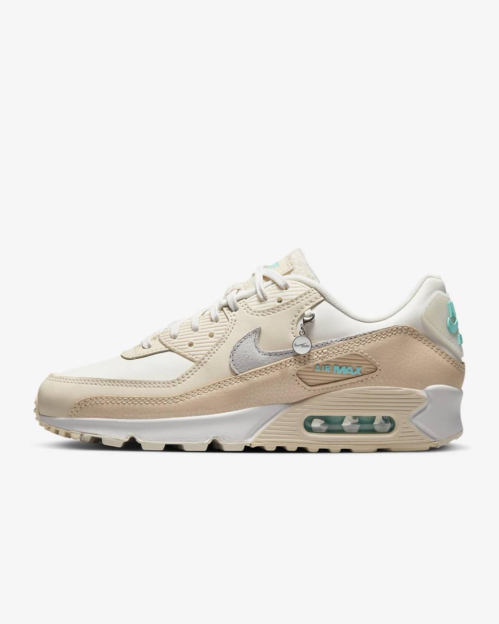 Nike Air Max 90 Phantom/Shimmer/Pearl White/Metallic Silver | Womens Nike Lifestyle